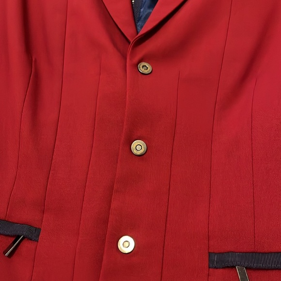 Elie Tahari burgundy blazer with navy trim NWOT - Picture 9 of 11